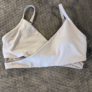 Fabletics Grey Wrap Around Sports Bra
